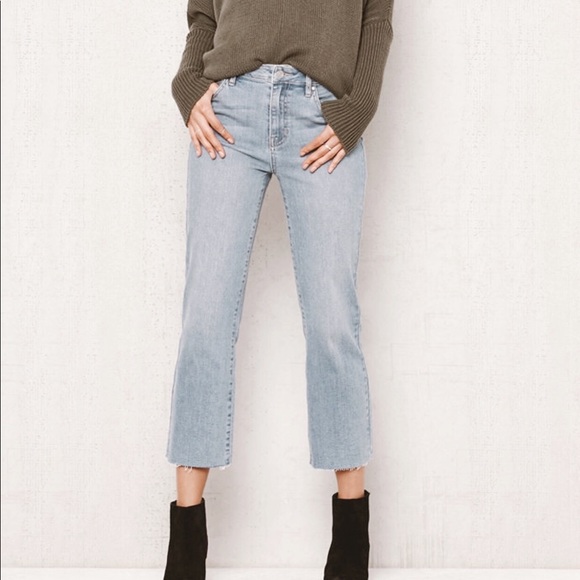 PacSun Denim - Stormy Blue High Rise Crop Kick Jeans